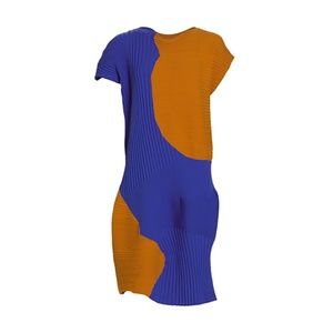 Issey Miyake Colorblock Rib-knit Dress O/S